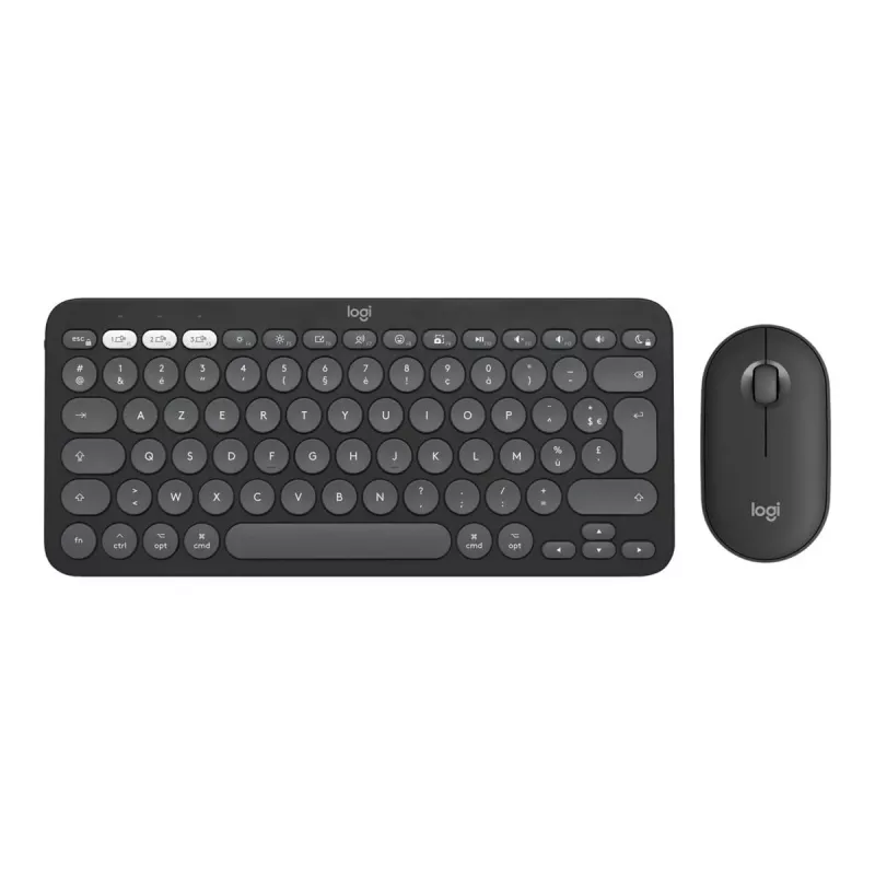 Logitech Pebble 2 Combo for Mac belaidė klaviatūra ir pelė QWERTZ vokiškas išdėstymas grafitas