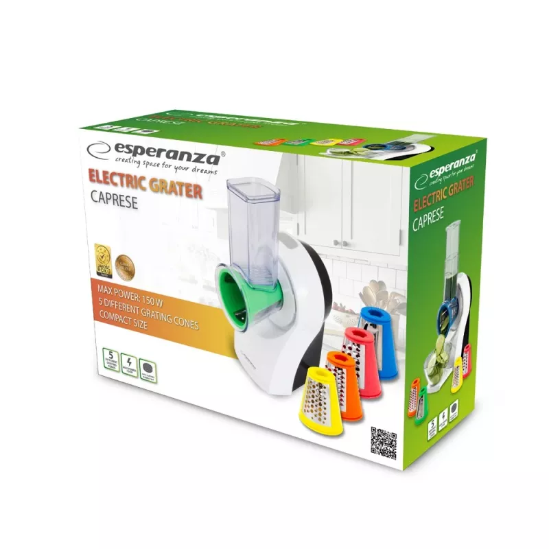 Elektrinė tarka ESPERANZA EKM026, 150 W, 5 ritinėliai, plastikinis korpusas, įvairiaspalvė