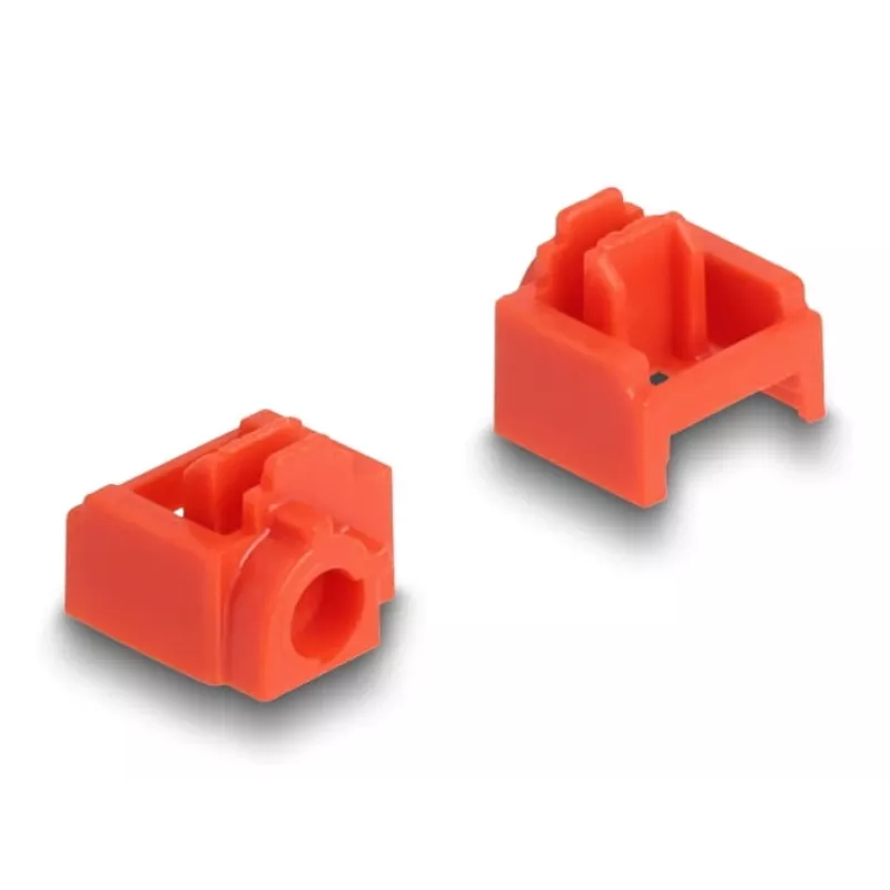 DeLOCK 20928 RJ-45 prievadų blokatorius, raudonas plastikas, 11 vnt.