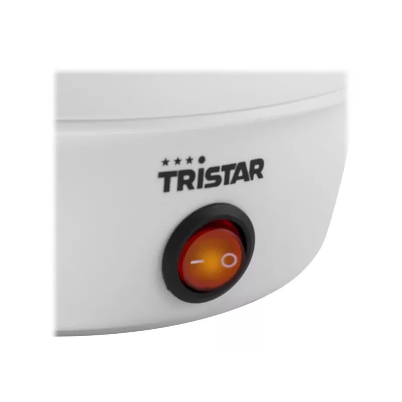 Kiaušinių virimo aparatas Tristar EK-3074 – 7 kiaušinių talpa, 350 W, permatomas/baltas