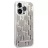 Karl Lagerfeld KLHCP14XLMNMS iPhone 14 Pro Max 6,7″ kietas dėklas sidabrinis / sidabrinis Liquid Glitter Monogram