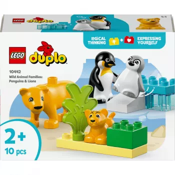 LEGO DUPLO 10442 Laukiniai gyvūnai: Pingvinai ir Liūtai
