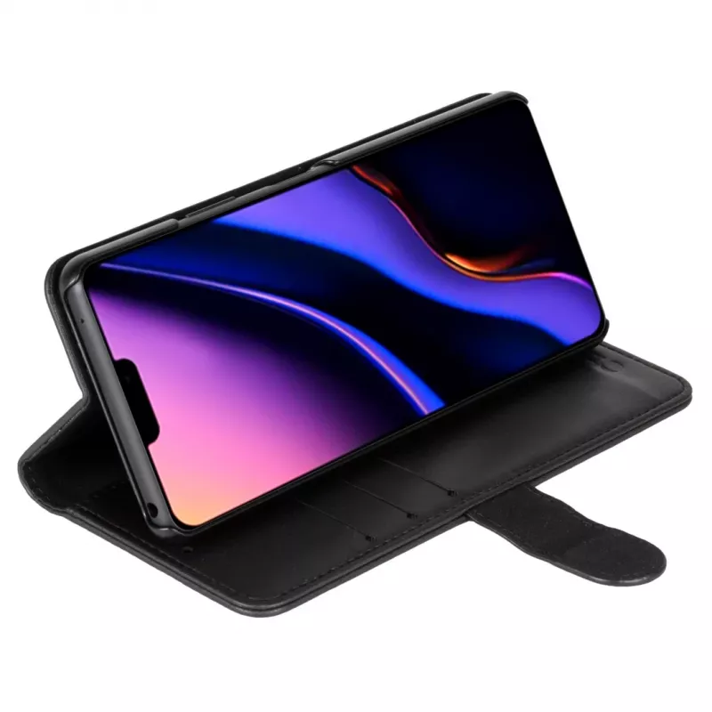 Krusell dėklas-piniginė Apple iPhone 12 Pro Max juoda, odinė užlenkiama