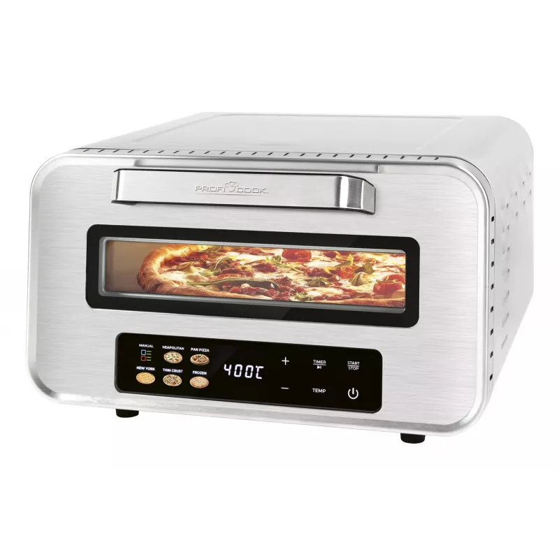 Picos keptuvė ProfiCook PC-PO 1323 – stalviršinė picos orkaitė, 1 pica, 2100 W, nerūdijantis plienas, skaitmeninis laikmatis