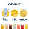 Sodos gaminimo aparatas SODASTREAM Art Blue Steel – 1 L plastikinis butelis, 60 L dujų balionėlis, 173×245×430 mm