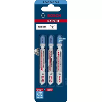 Bosch Expert T118 EHM pjūklo geležtė metalui, karbidas, 3 vnt.