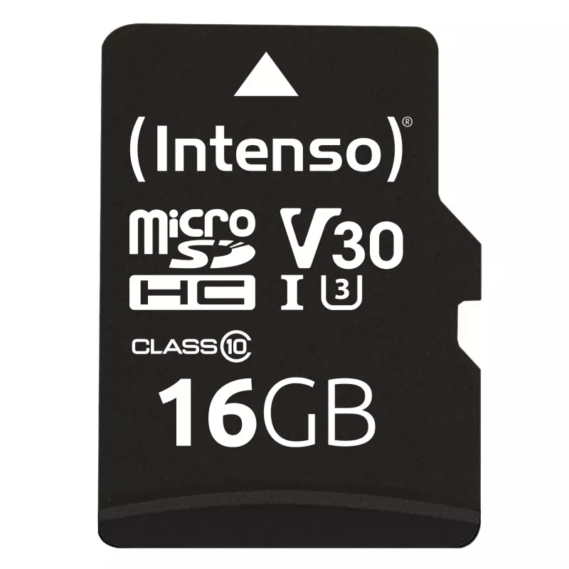 Intenso 3433470 atminties kortelė microSDHC 16GB, 10 klasė, su adapteriu