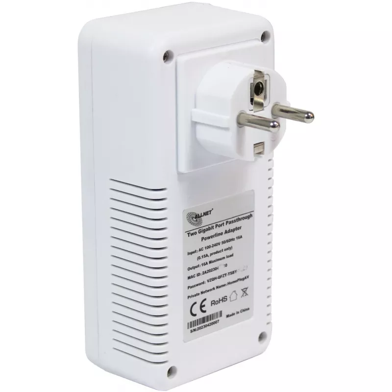 Powerline adapter rinkinys ALLNET ALL1681205v2 1200 Mbit/s 2 vnt.