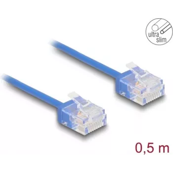 DeLOCK RJ45 Cat.6 0,5 m mėlynas tinklo laidas