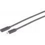 USB kabelis S/CONN 13-44015 USB 3.2 Gen 2x2 0.5 m USB C juodas