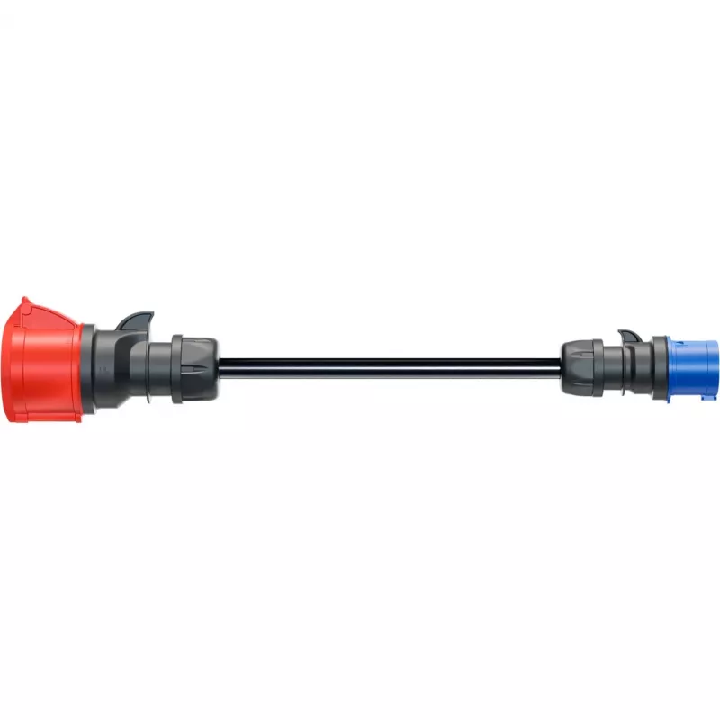 go-e Adapter Gemini flex 22 kW į CEE mėlyną 16 A – juodas – tiesus – tiesus – IP55 – 22 kW – 16 A