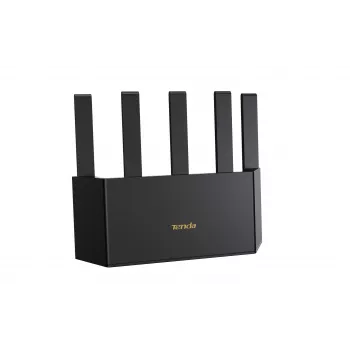 Stalinis maršrutizatorius TENDA TX12L Pro dviejų juostų „Wi‑Fi 6“ (802.11ax), 2402 Mbps, 5 išorinės antenos, „Gigabit“ LAN, 3x RJ‑45