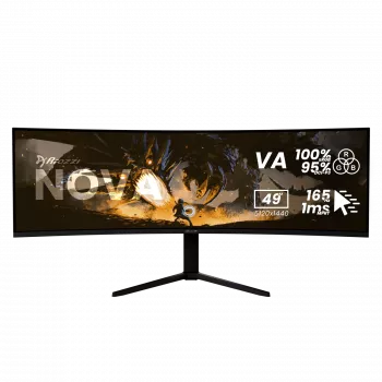Išlenktas LED monitorius Arozzi Nova 49 coliai – 5120 x 1440 Dual QHD, VA skydelis, 4 ms, USB šakotuvas, VESA