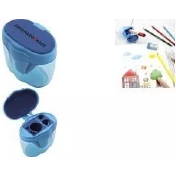 FABER-CASTELL trigubas galąstuvas dėžutėje Colori Blue (585149)