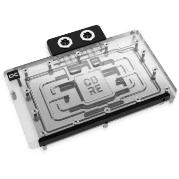 Alphacool Core Aliuminio Chrome Juodos spalvos galinė plokštė 148.5x201.4x34.4mm