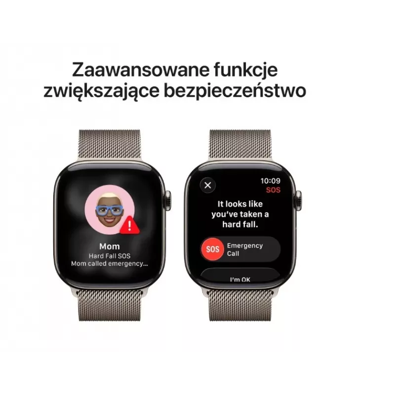 Apple Watch Series 11 GPS + Cellular 42 mm natūralaus titano korpusas su natūraliu Milano kilpos dirželiu