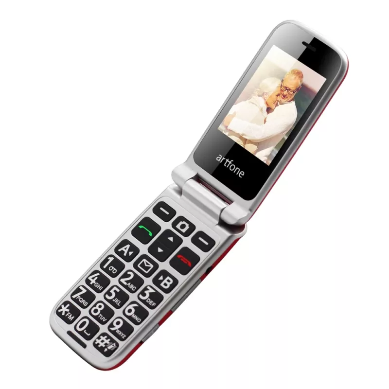 Sponge Artfone C10 Flip mobilusis telefonas 2,4 colio