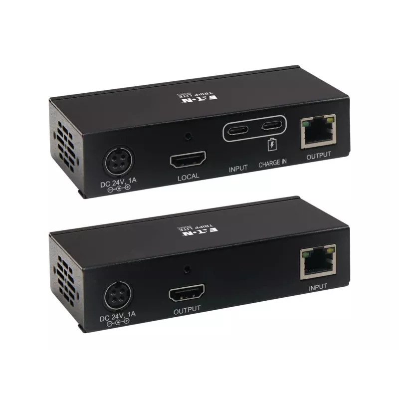 Eaton Tripp Lite Series USB-C į HDMI per Cat6 plėtiklio rinkinys su KVM palaikymu, 4K 60Hz, 4:4:4, siųstuvas/imtuvas, USB, PoC, HDCP 2.2, iki 70 m, TAA