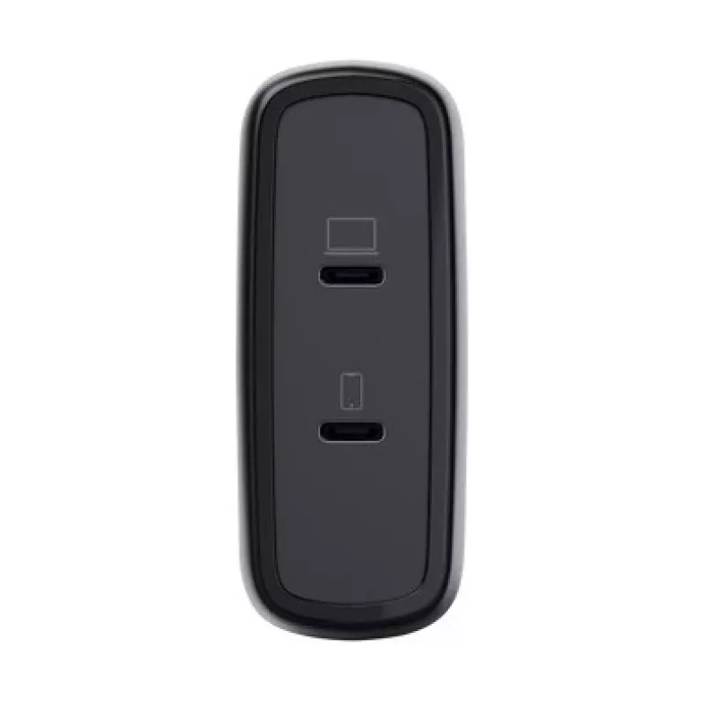 TRUST Maxo 100W 2 prievadų USB-C GaN įkroviklis – 100 W, 2× USB-C, 20 V maks., 2 m laidas, juodas