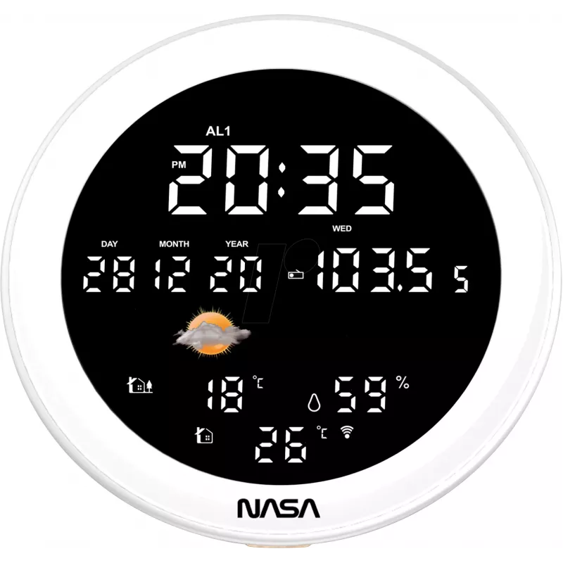 Nasa WSP1700 medinė orų stotelė su Bluetooth garsiakalbiu