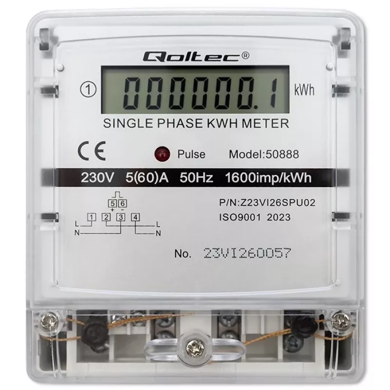 Vienfazis elektroninis elektros energijos skaitiklis 230V LDC