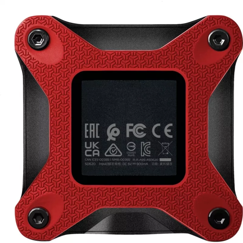 Išorinis SSD ADATA SD620 1 TB, nešiojamas, USB 3.2 Gen 2 (Micro-USB B), skaitymas 520 MB/s, rašymas 460 MB/s, atsparus smūgiams, raudonas