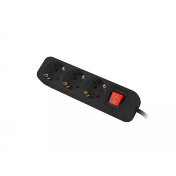 Prailginimo laidas Lanberg PS1-03F-0150-BK 1,5 m 3 kištukiniai lizdai juodas