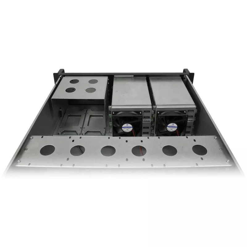 Rackmount korpusas INTER-TECH IPC 4U-4508 juodas – 4U serverio/kompiuterio korpusas, montuojamas į stelažą