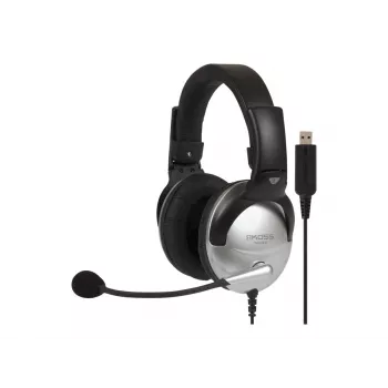 Koss SB45 USB ausinės laidinės, ant ausų, biurui/skambučių centrui, juodos/sidabrinės