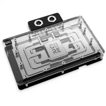 Alphacool Core Aliuminio Chrome Juodos spalvos galinė plokštė 148.5x201.4x34.4mm
