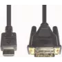 HDMI 3 vaizdo kabelio adapteris e+p 2 m DVI-D juodas