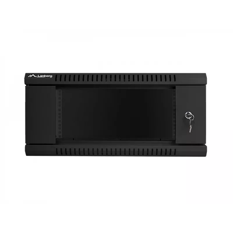 Sieninis stelažas LANBERG WF01-6404-10B 4U 19 colių 600×450×285 mm IP20 juodas, 60 kg talpa