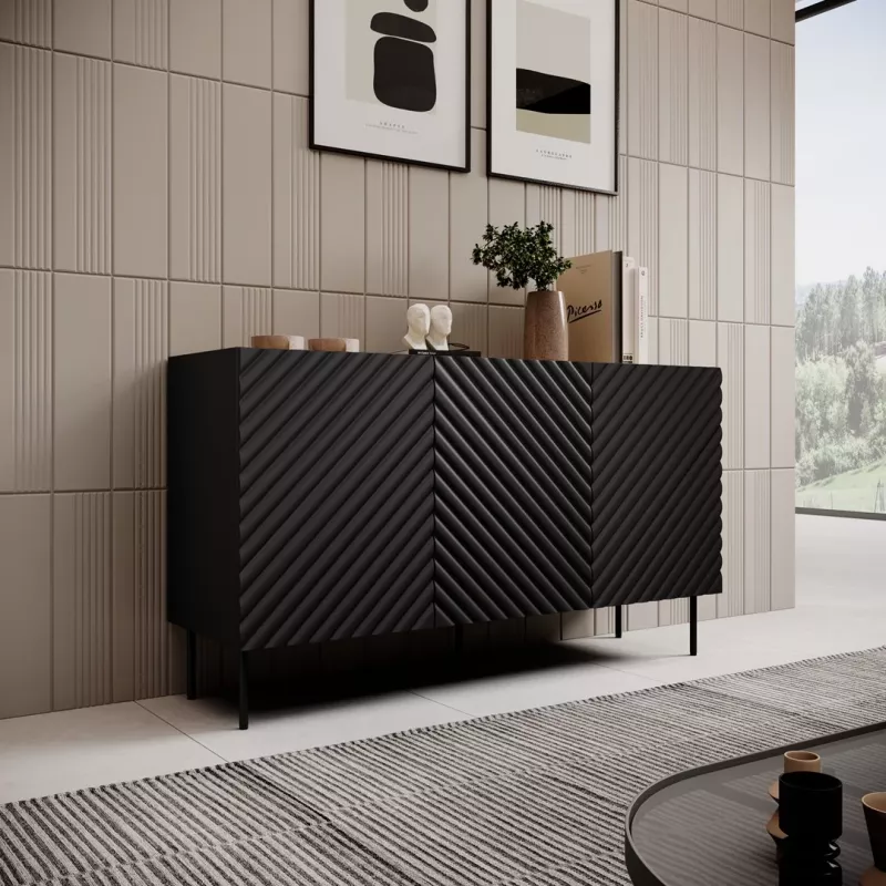 3D2SZ ONDA komoda 150x45x85 juodas