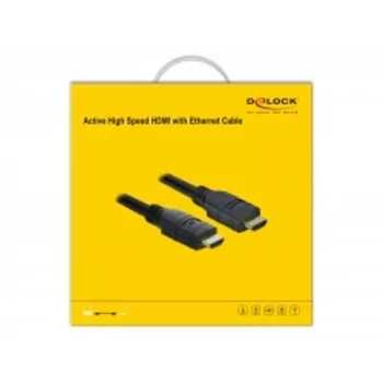 HDMI kabelis DeLOCK 85286 20 m Type A vyras-į-vyrą juodas