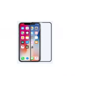 Grūdinto stiklo apsauginis stikliukas COMMA, skirtas iPhone 11 Pro Max – apsauga nuo pirštų atspaudų, juodas