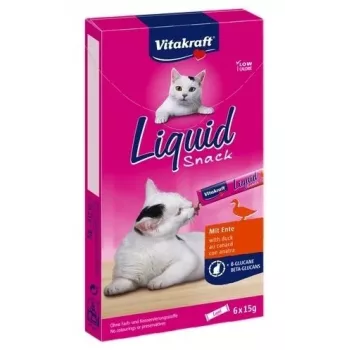 VITAKRAFT Liquid Snack Duck – skanėstai katėms – 6 x 15g