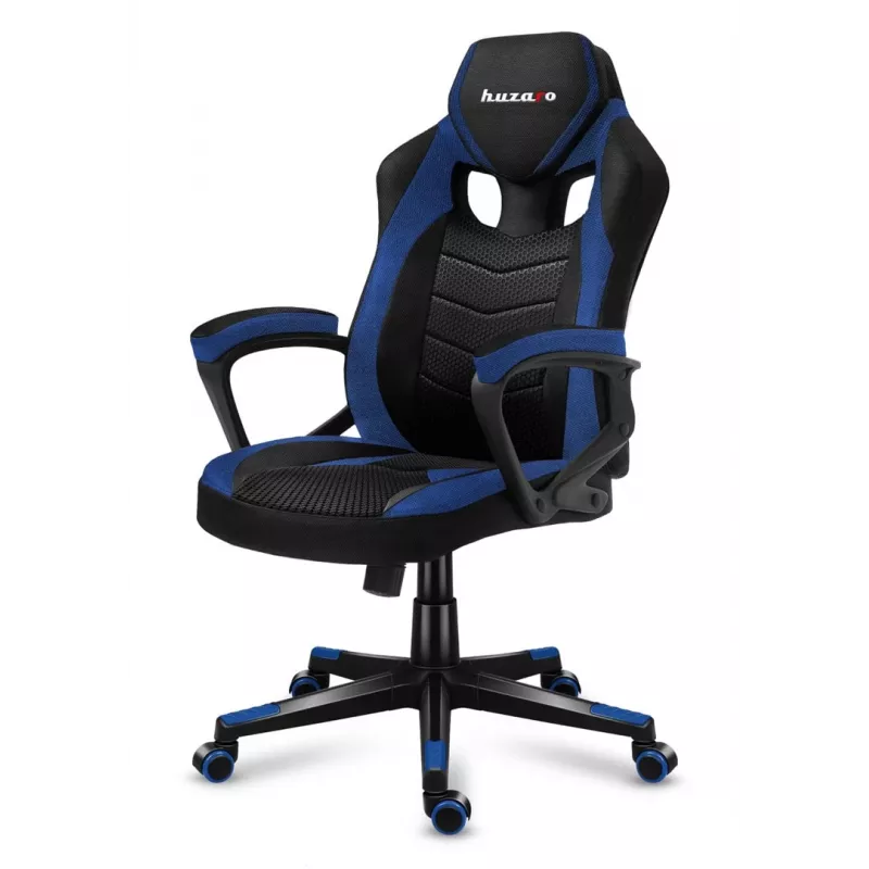 Huzaro FORCE 2.5 BLUE MESH Žaidimų kėdė Tinklinė sėdynė Juoda, Mėlyna