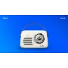 Nešiojamas radijo imtuvas SAVIO RS-02 – analoginis FM imtuvas, Bluetooth 5.3, USB maitinimas, 3 W, baltas