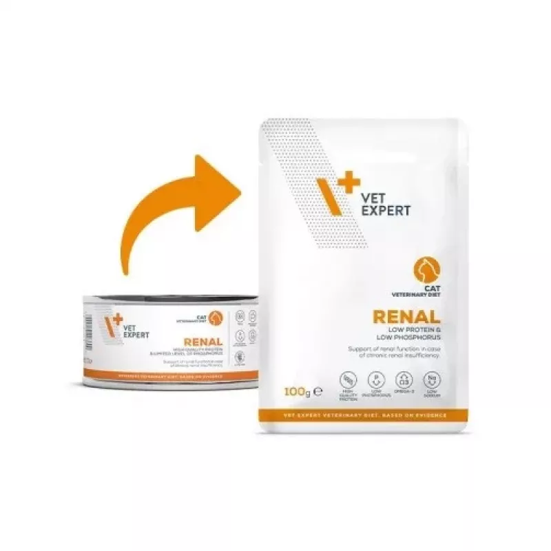 VET EXPERT Veterinary Diet Renal Cat – šlapias ėdalas katėms – 100g