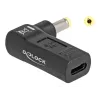 Adapteris DeLOCK USB Type-C moteriškas į HP 4,8 x 1,7 mm vyriškas 90° kampu