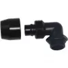 Alphacool HF įsukama jungtis TPV Metal - 90° pasukama 12,7/7,6mm - Juoda (17455)