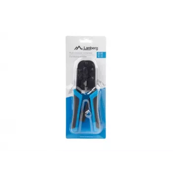 Krimpingo įrankis LANBERG NT-0201 RJ-45 jungtims, 180 mm, 315 g, juodas/mėlynas