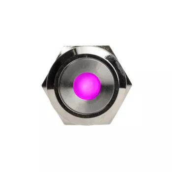 DimasTech PD210 vandalams atsparus mygtukas 19 mm Silverline Dot RGB