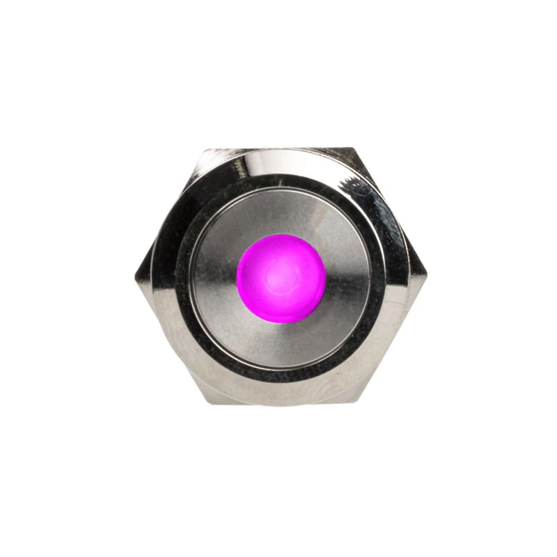 DimasTech PD210 vandalams atsparus mygtukas 19 mm Silverline Dot RGB