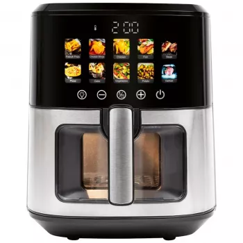 Karšto oro gruzdintuvė ProfiCook PC-FR 1286 H – 6,5 L, 1700 W, nerūdijančio plieno priekis, juoda