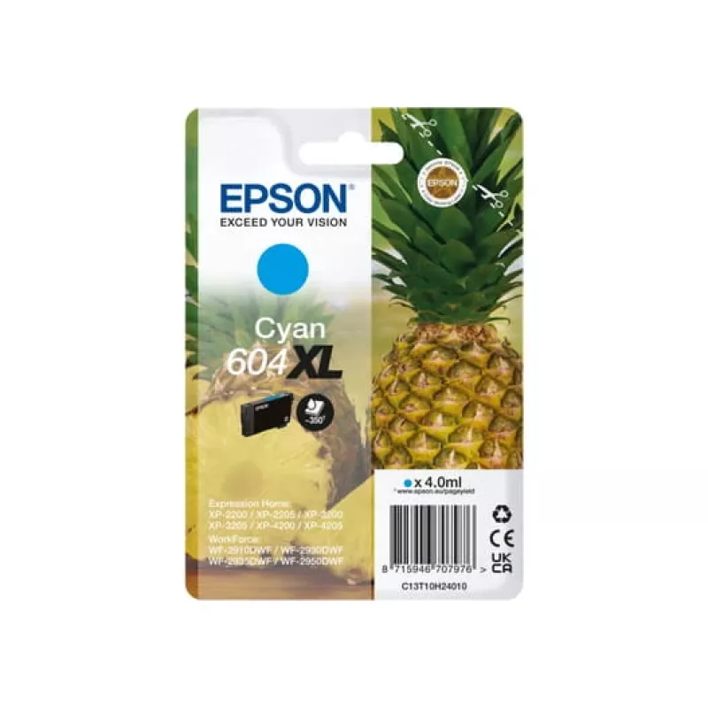 Epson 604XL original rašalo kasetė 1 vnt. Didelės talpos (XL) Cian