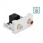 DeLOCK Easy 45 modulis 2 x RCA lizdas (motina) į RJ45 lizdą (motiną) 22,5 x 45 mm