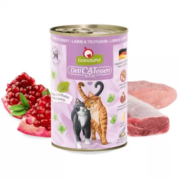 Šlapias ėdalas katėms Fox4Pets GRANATAPET DeliCATessen ėriena ir kalakutas pate 400 g, be grūdų, suaugusioms, hipoalerginis