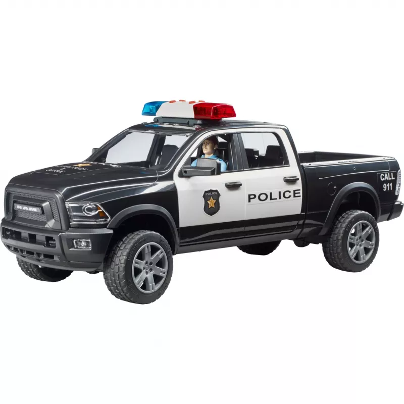 BRUDER RAM 2500 Policija 02505 – žaislinis policijos pikapas, mastelio modelis