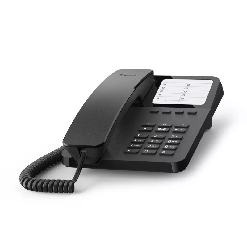 Laidinis stalinis telefonas Gigaset Desk400 – juodas, modelis DESK 400